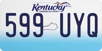 KY license plate 599UYQ