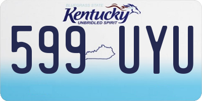 KY license plate 599UYU