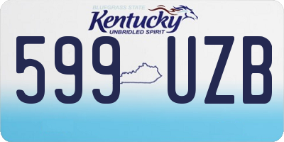 KY license plate 599UZB