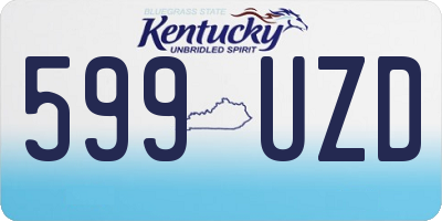 KY license plate 599UZD