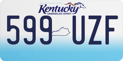 KY license plate 599UZF