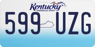 KY license plate 599UZG