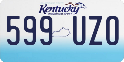 KY license plate 599UZO