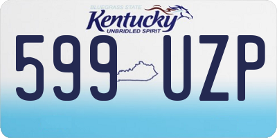 KY license plate 599UZP