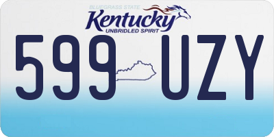 KY license plate 599UZY