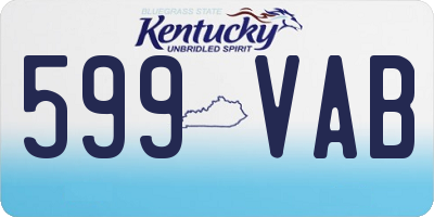 KY license plate 599VAB