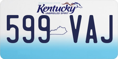 KY license plate 599VAJ