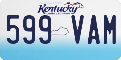 KY license plate 599VAM