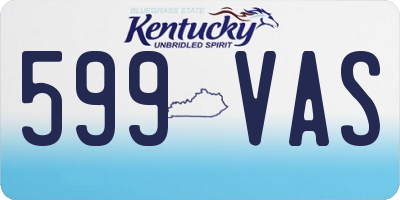 KY license plate 599VAS