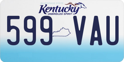 KY license plate 599VAU