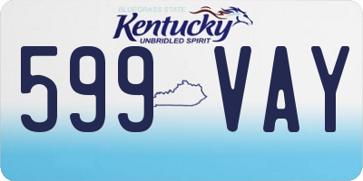 KY license plate 599VAY