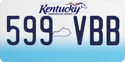 KY license plate 599VBB