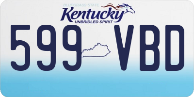 KY license plate 599VBD