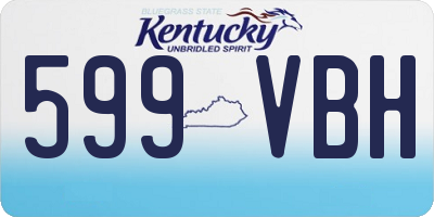 KY license plate 599VBH