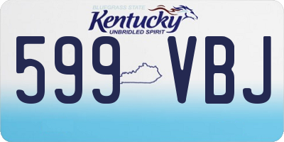 KY license plate 599VBJ