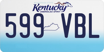 KY license plate 599VBL
