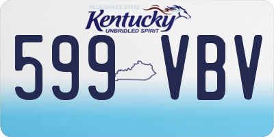 KY license plate 599VBV