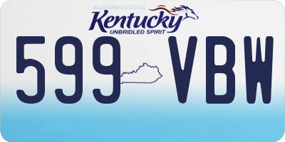 KY license plate 599VBW