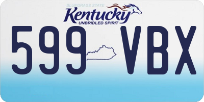 KY license plate 599VBX