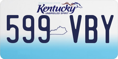 KY license plate 599VBY