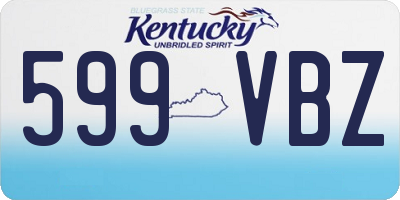 KY license plate 599VBZ