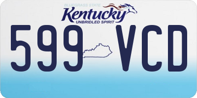 KY license plate 599VCD