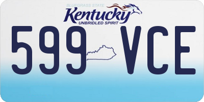 KY license plate 599VCE