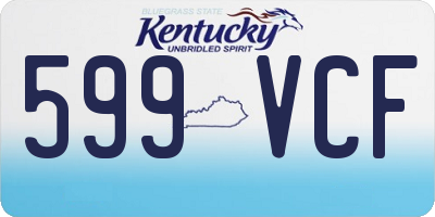 KY license plate 599VCF