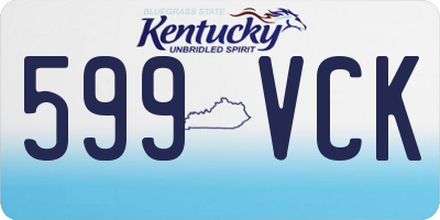KY license plate 599VCK