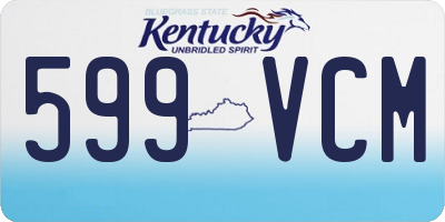 KY license plate 599VCM