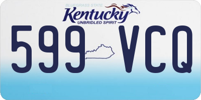 KY license plate 599VCQ