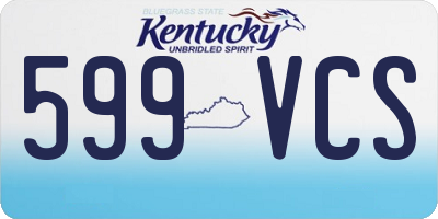 KY license plate 599VCS