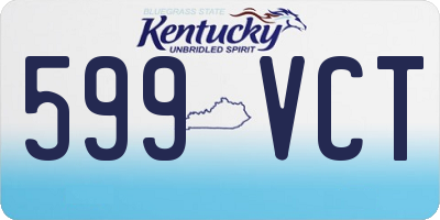 KY license plate 599VCT