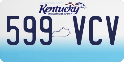 KY license plate 599VCV