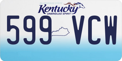 KY license plate 599VCW