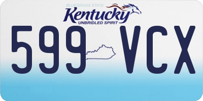 KY license plate 599VCX
