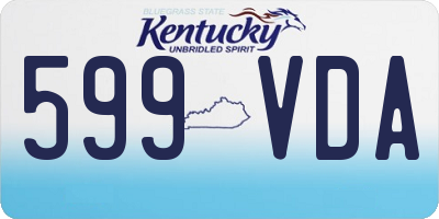 KY license plate 599VDA