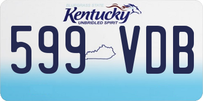 KY license plate 599VDB