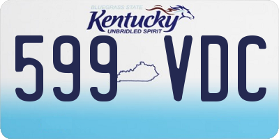 KY license plate 599VDC