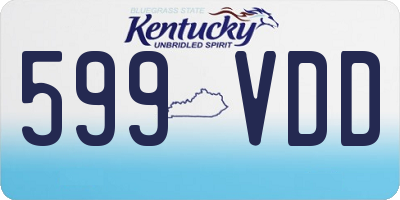 KY license plate 599VDD