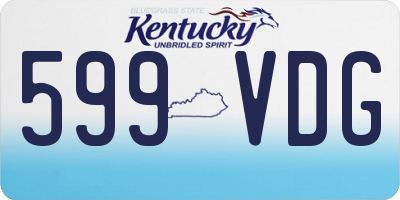 KY license plate 599VDG