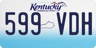 KY license plate 599VDH