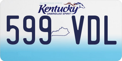 KY license plate 599VDL
