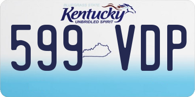 KY license plate 599VDP