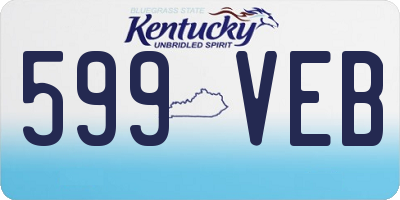KY license plate 599VEB