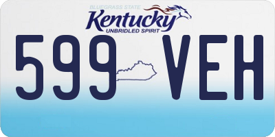 KY license plate 599VEH