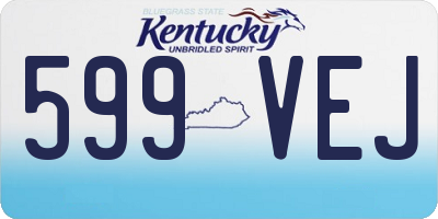 KY license plate 599VEJ