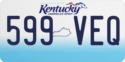 KY license plate 599VEQ