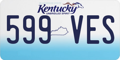 KY license plate 599VES
