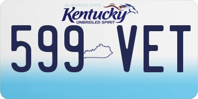 KY license plate 599VET